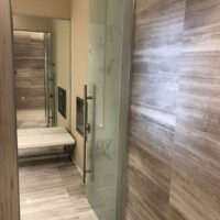 bathroom glass pivot doors