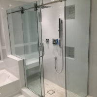 custom shower glass enclosure