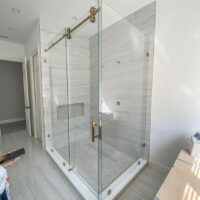 custom shower glass sliding door