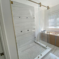custom shower glass sliding door
