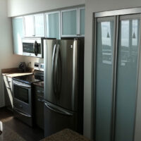frosted aluminum glass kitchen cabinet doors