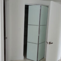 frosted glass foldable door
