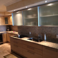 frosted glass kitchen cabinets