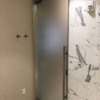frosted glass pivot doors