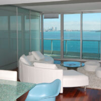 frosted glass room divider