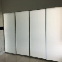 modern frosted sliding room partitions